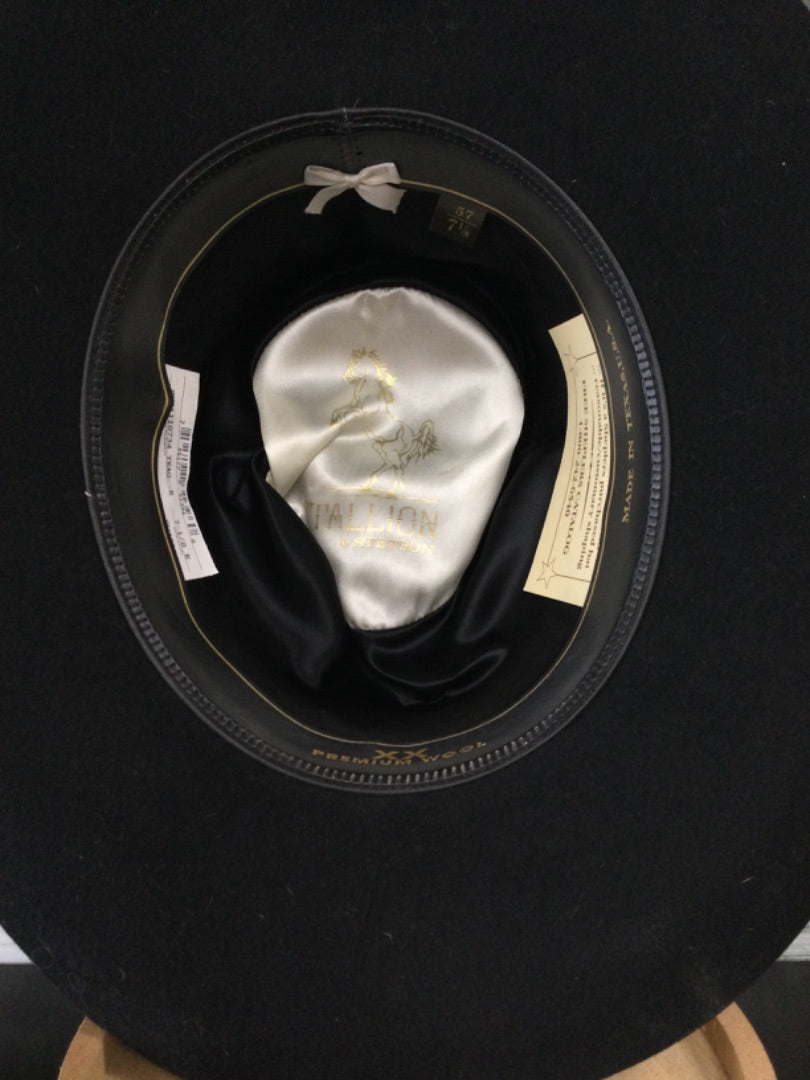 USED Stetson Felt Hat 7 1/8 Black