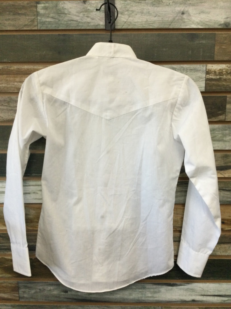 USED ELY Youth Tuxedo Shirt Medium White