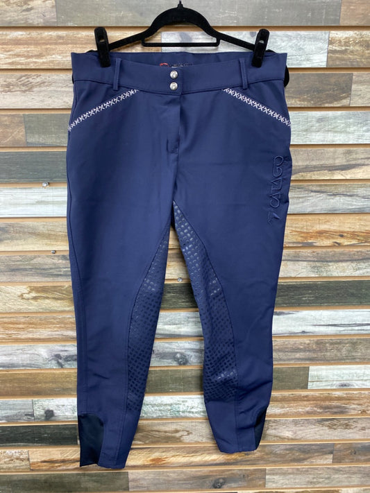 USED Catigo Navy Breeches with Jeweled Piping 36 Navy