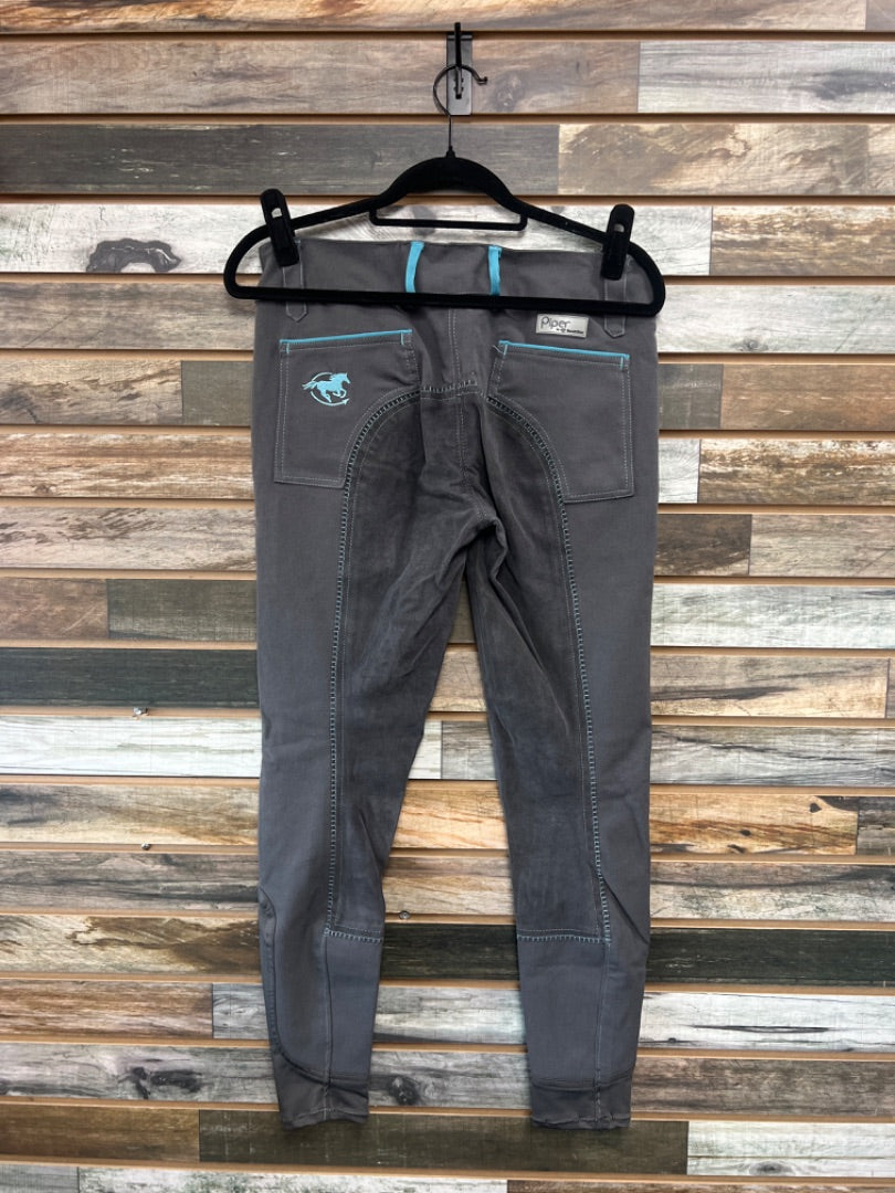 USED Piper By Smartpak Breeches 28L Grey/Blue