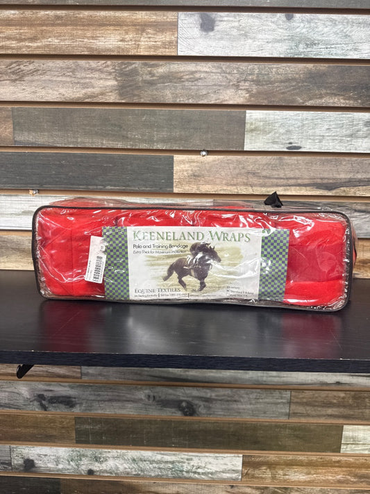 USED Keeneland Polo Wrap Set Standard (9 ft.) Red