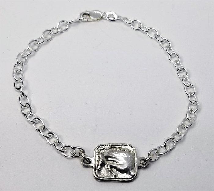 Jumper Profile on Sterling Link Bracelet