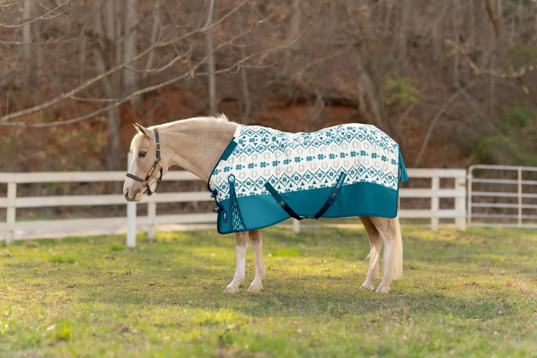 Equinavia Norse Pony Turnout Blanket 200g - Lyons Blue/Vanilla Cream