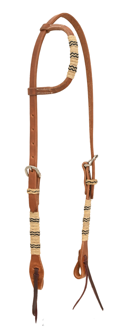 Harness Rawhide Slip-Ear w/ Black Trace