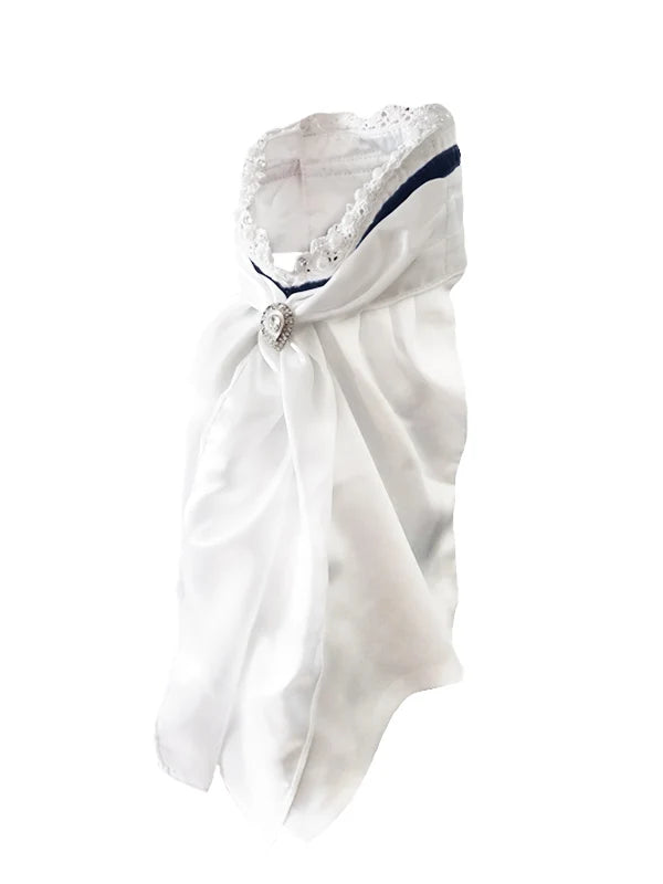 Equestrian Stockholm Riding Stock-Crystal, Pearl & Velvet