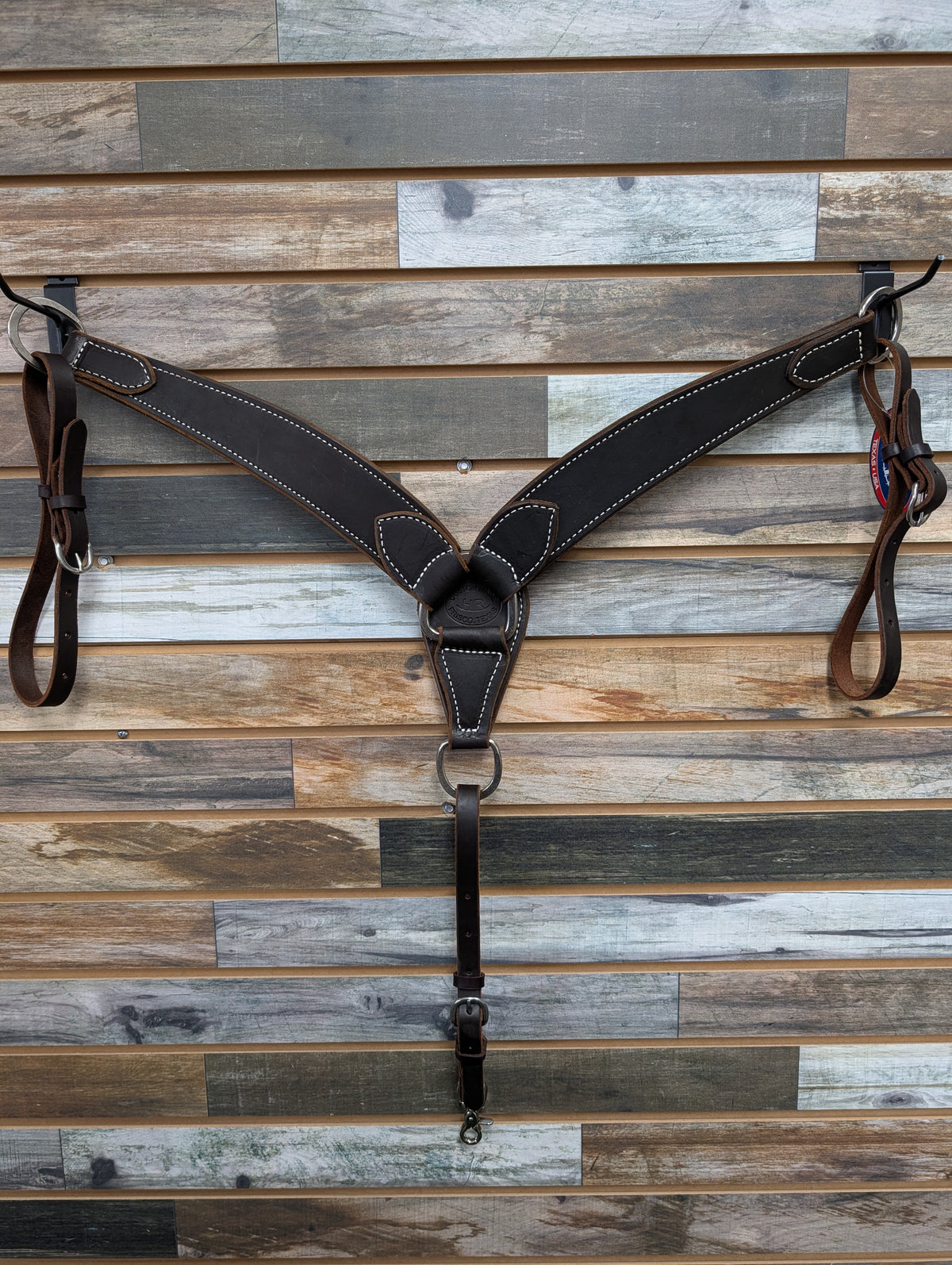 HR 2 1/2" Hand Tooled Chocolate Breast Collar