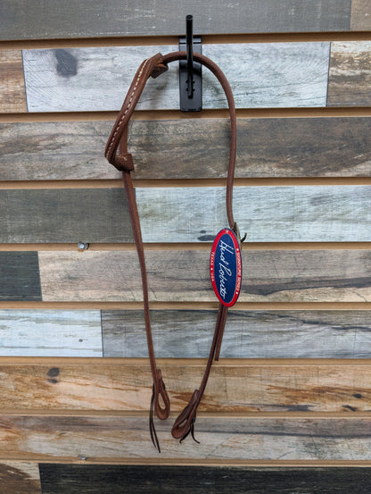 HR One Earred Medium Oil Headstall w/ Silver Buckle