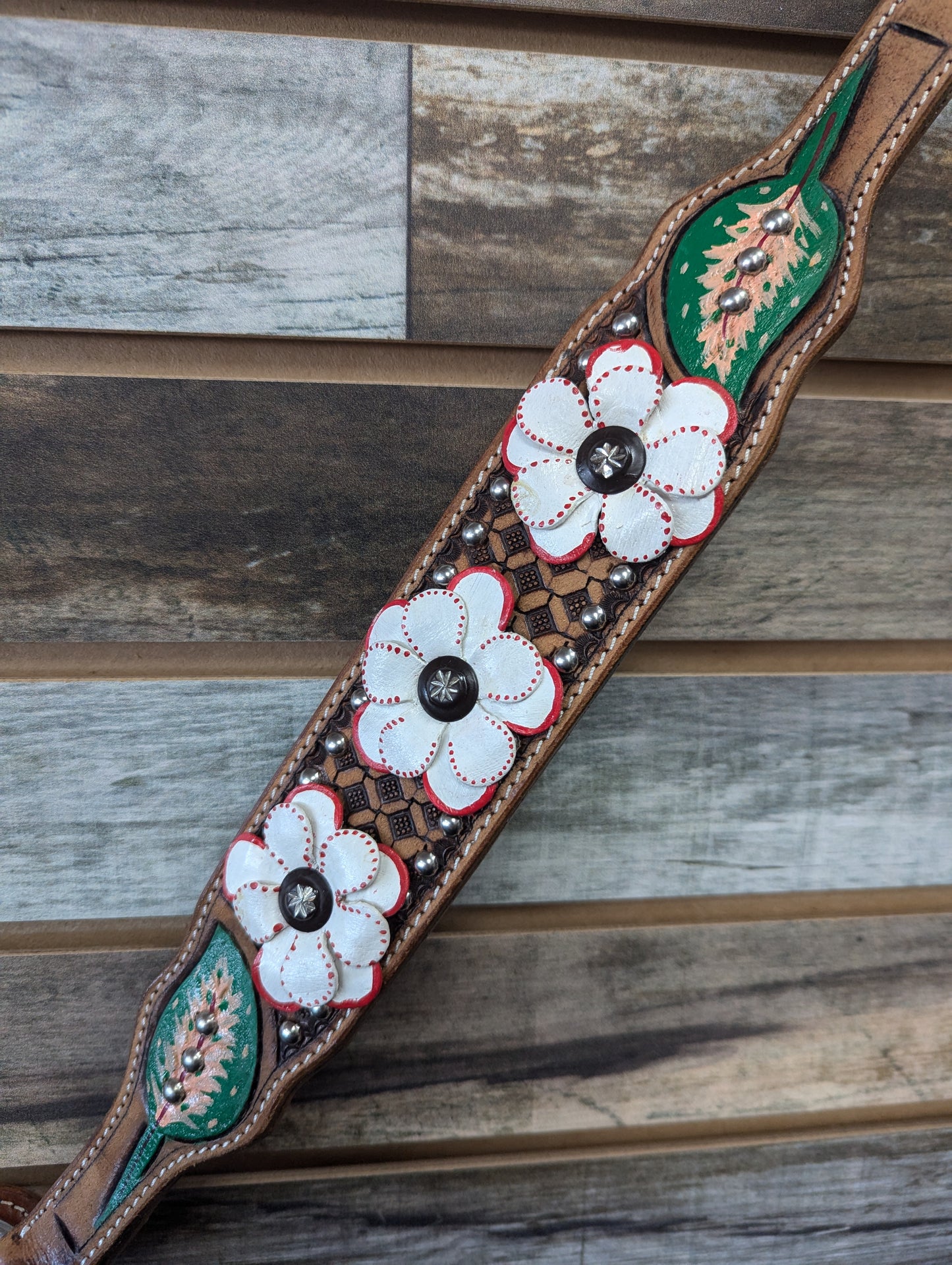 3D White Poppy Breast Collar