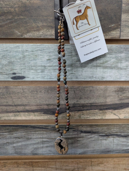 Red Creek Jasper Cave Pony Necklace