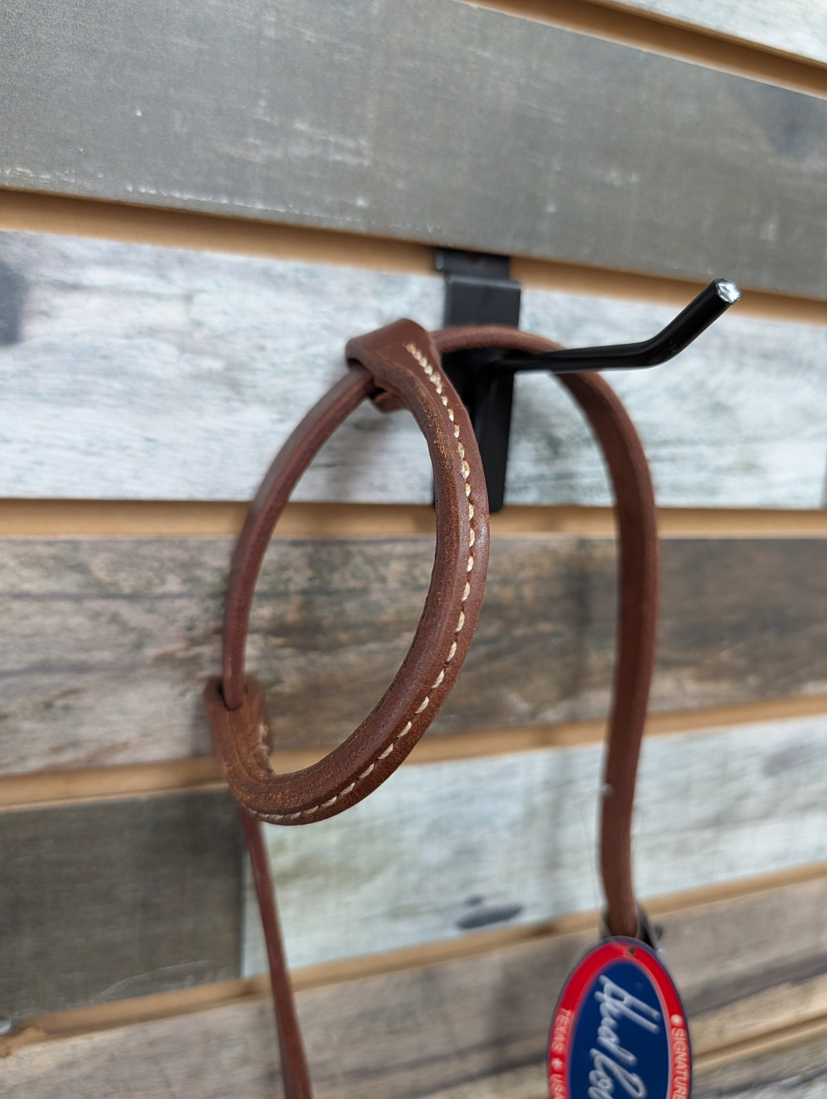 HR One Earred Medium Oil Headstall w/ Silver Buckle