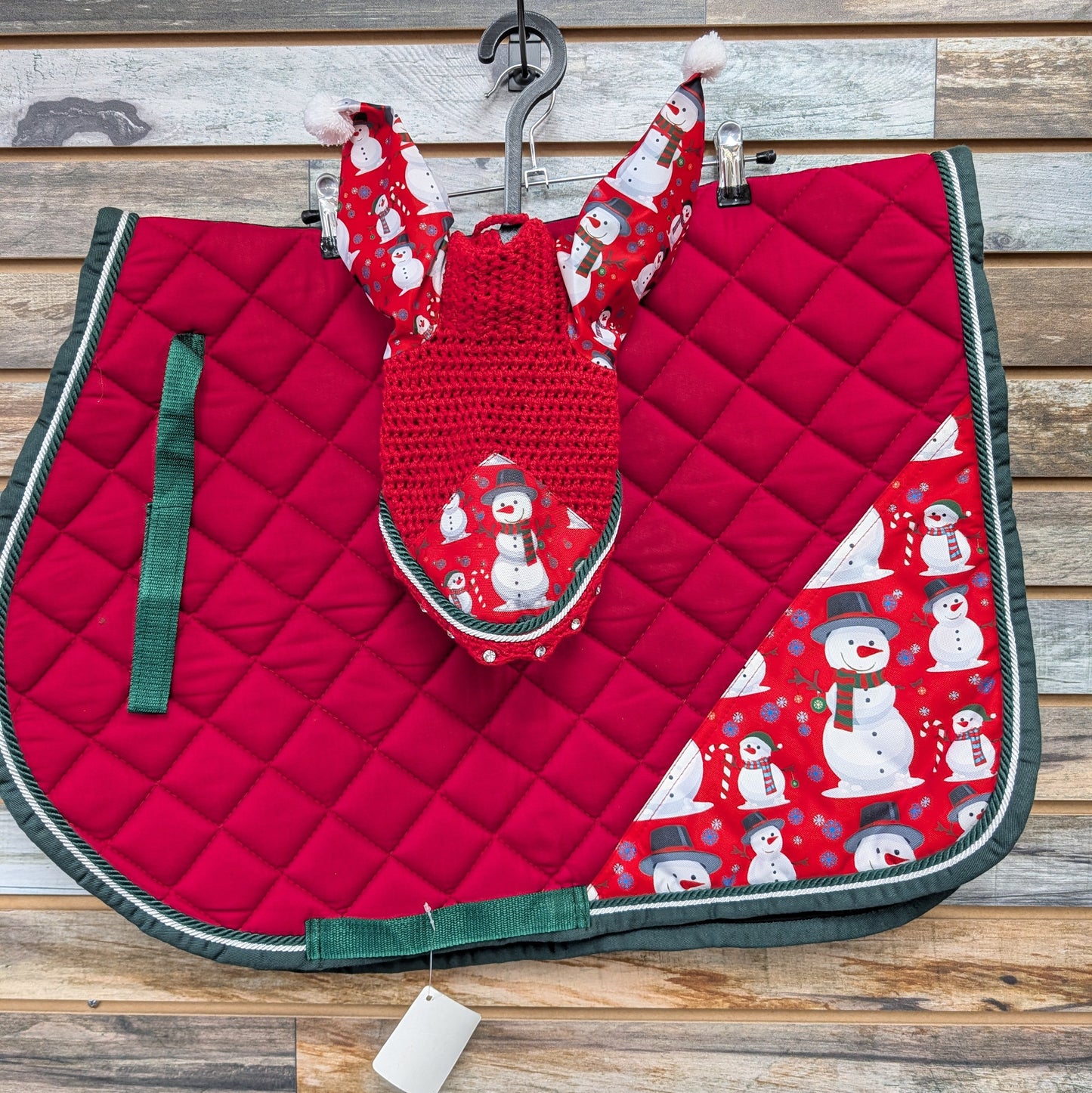 Holiday AP Saddle Pad & Ear Bonnet Set
