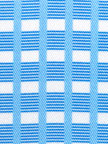 Essex Classics Girls "Luna II" Light Blue Long Sleeve Performance Show Shirt with Blue Checks Trim