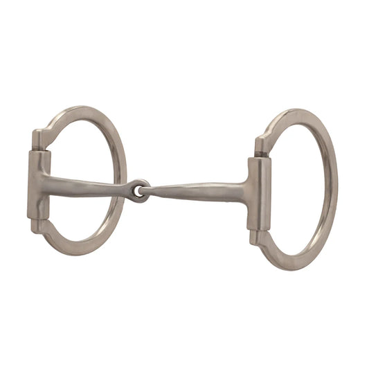 Pro Series 5" Offset D-Ring Sweet Iron Snaffle Bit, Brushed Stainless