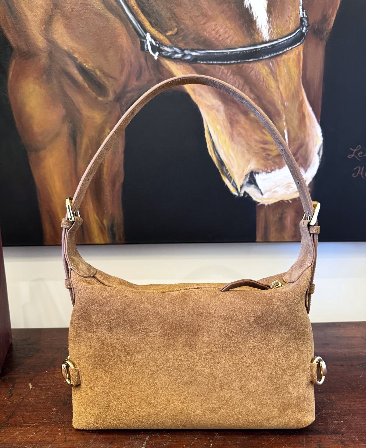 Tucker Tweed Bethany Bit Bag Suede- Limited Edition Milk Chocolate