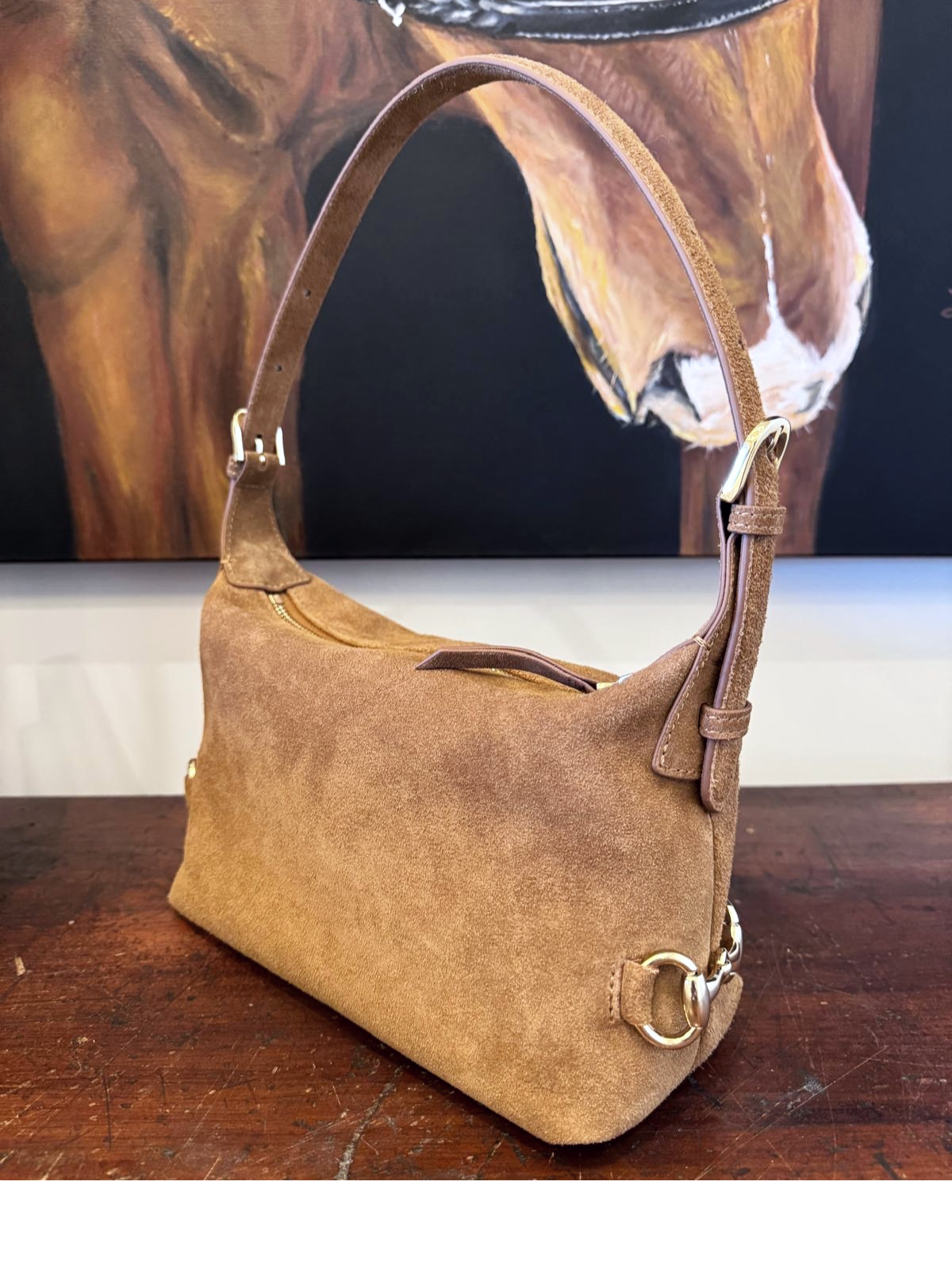 Tucker Tweed Bethany Bit Bag Suede- Limited Edition Milk Chocolate