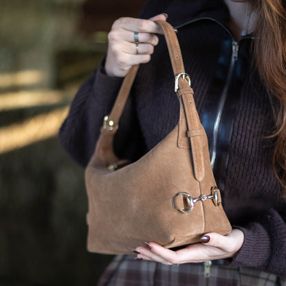 Tucker Tweed Bethany Bit Bag Suede- Limited Edition Milk Chocolate