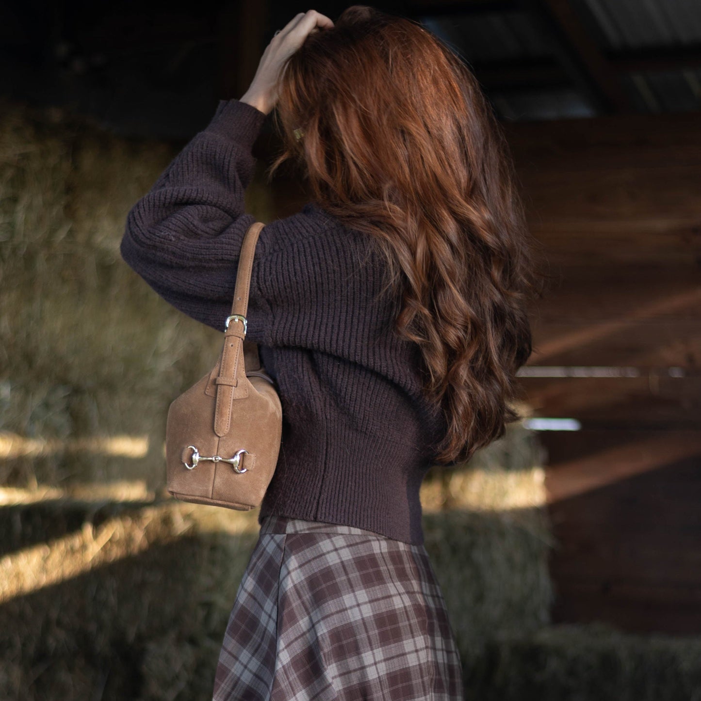 Tucker Tweed Bethany Bit Bag Suede- Limited Edition Milk Chocolate