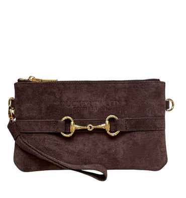 Tucker Tweed Wristlet Espresso Suede Edition