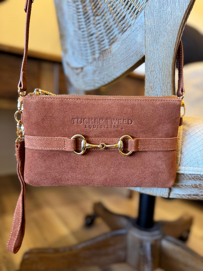 Tucker Tweed Wellington Wristlet Sorrel Suede Edition