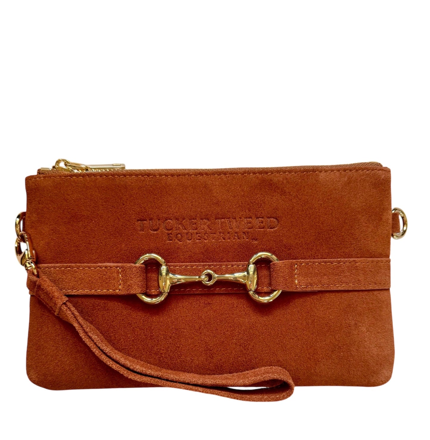 Tucker Tweed Wellington Wristlet Sorrel Suede Edition