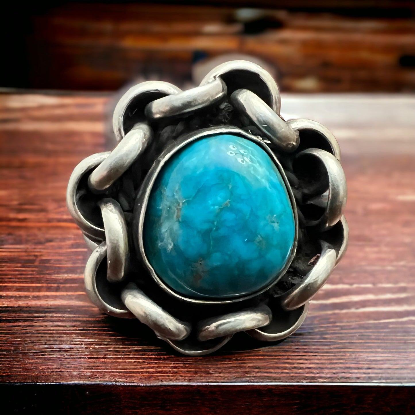 Turquoise with sterling links - Size 11
