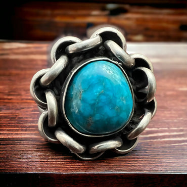 Turquoise with sterling links - Size 11