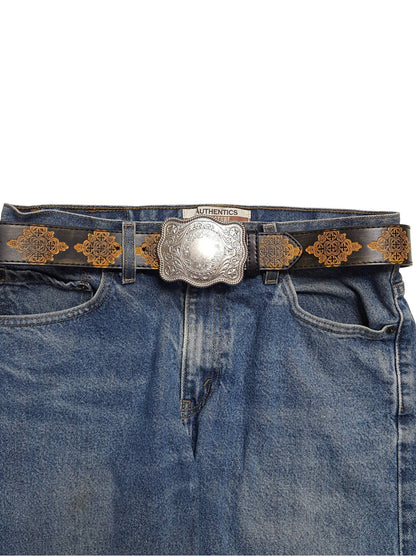 Western Matte Silver Plaque Buckle