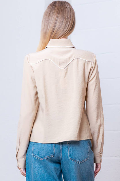 Western Vintage Button Down Blouse