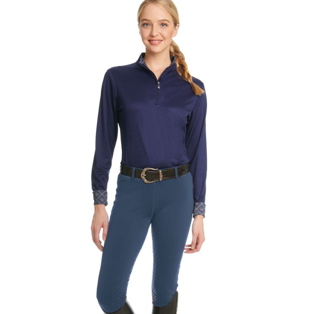 Child EQUINOX GRIPTEC Knee Patch Tight Indigo Large